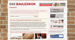 Desktop Screenshot of das-baulexikon.de